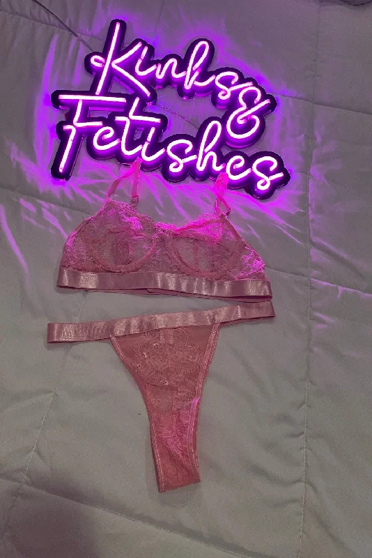 Teddy with backless design -Two piece bra set