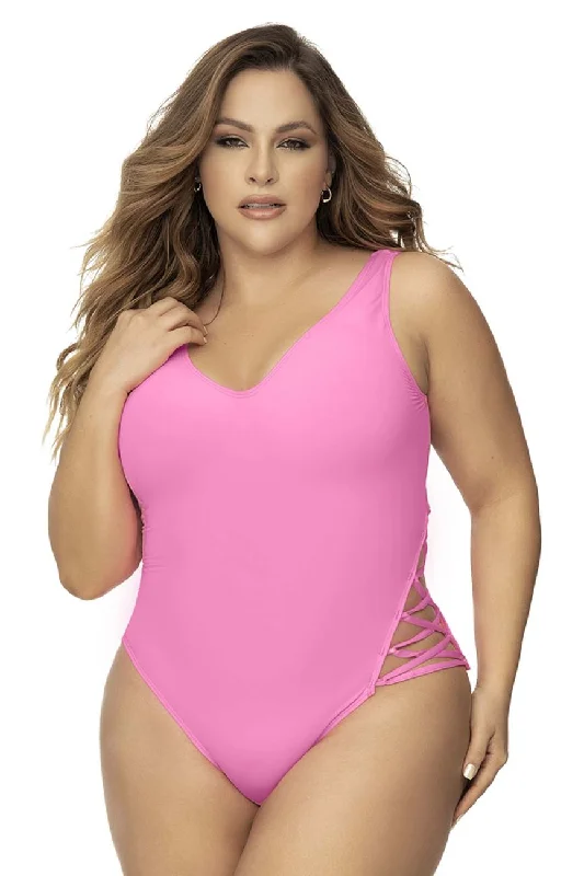 "Emerald" green sexy lingerie -Mapale 67088X One Piece Swimsuit Color Pink