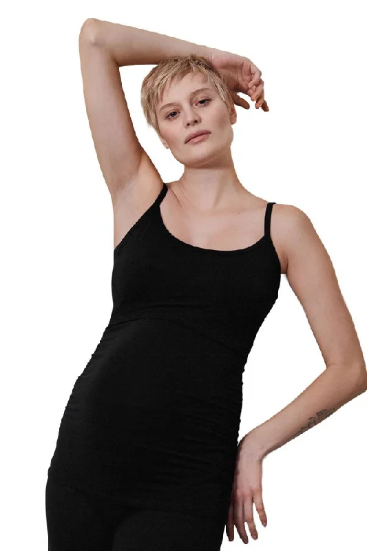 Camisoles for sensitive skin -Boob Design Flatter Me Ruched Maternity & Nursing Singlet - Black - XS Camisoles for sensitive skin -Boob Design Flatter Me Ruched Maternity & Nursing Singlet - Black - XS