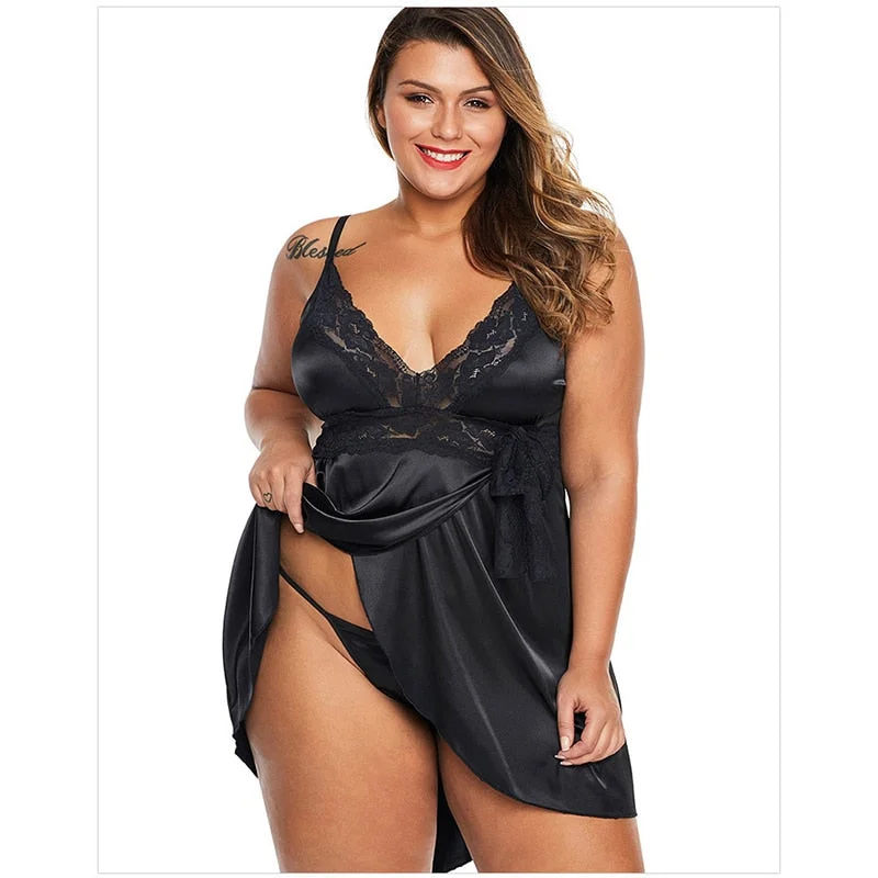 Are Pajamas or Nightgowns a better choice-Sexy Large Sleepwear Women Lace XL-5XL Night Dress Sleeveless Nighties V-neck Nightgown Plus Size 3XL Nightdress Nightwear Are Pajamas or Nightgowns a better choice-Sexy Large Sleepwear Women Lace XL-5XL Night Dress Sleeveless Nighties V-neck Nightgown Plus Size 3XL Nightdress Nightwear