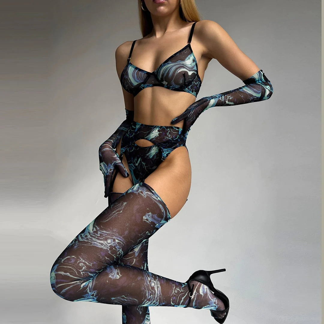 Teddy with backless design -CARLA TIE DYE SET