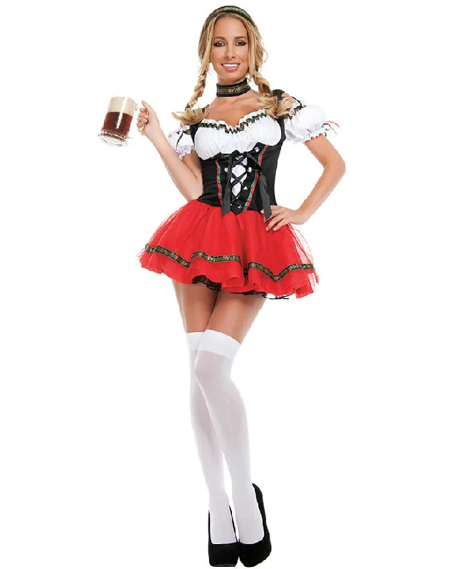 Adjustable straps sexy lingerie custom fit -Vintage Beer Girl Costume