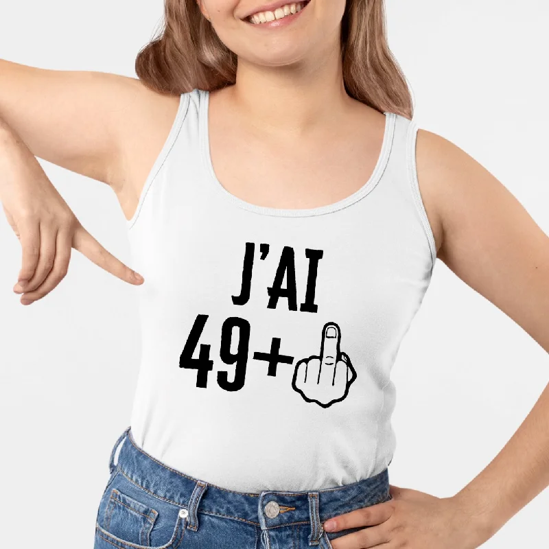 Tanks workout with sayings -Débardeur Femme J'ai 50 ans 49 + 1