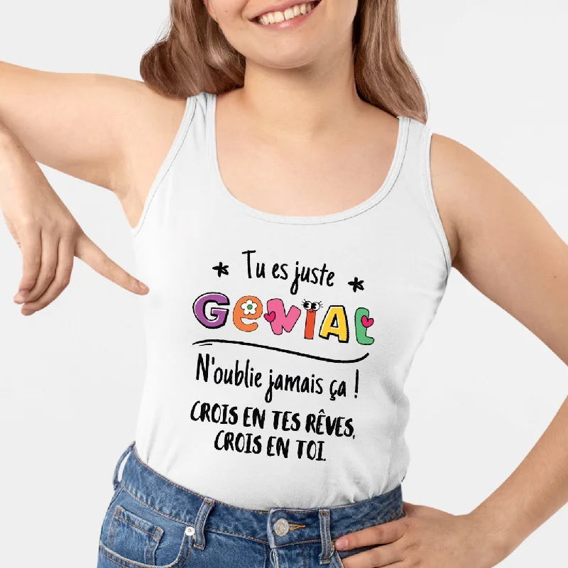 Seamless tanks for women workout -Débardeur Femme Tu es génial crois en tes rêves