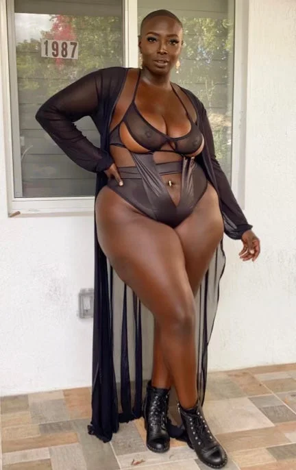 See through sexy lingerie bold -MIDNIGHT