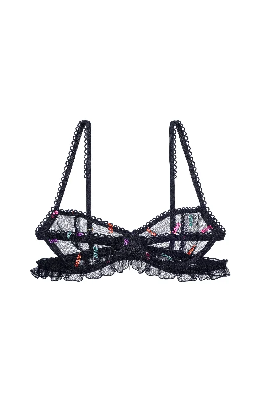 What are good brands for lingerie sets-LOVE Cut Underwire Bra with Frills