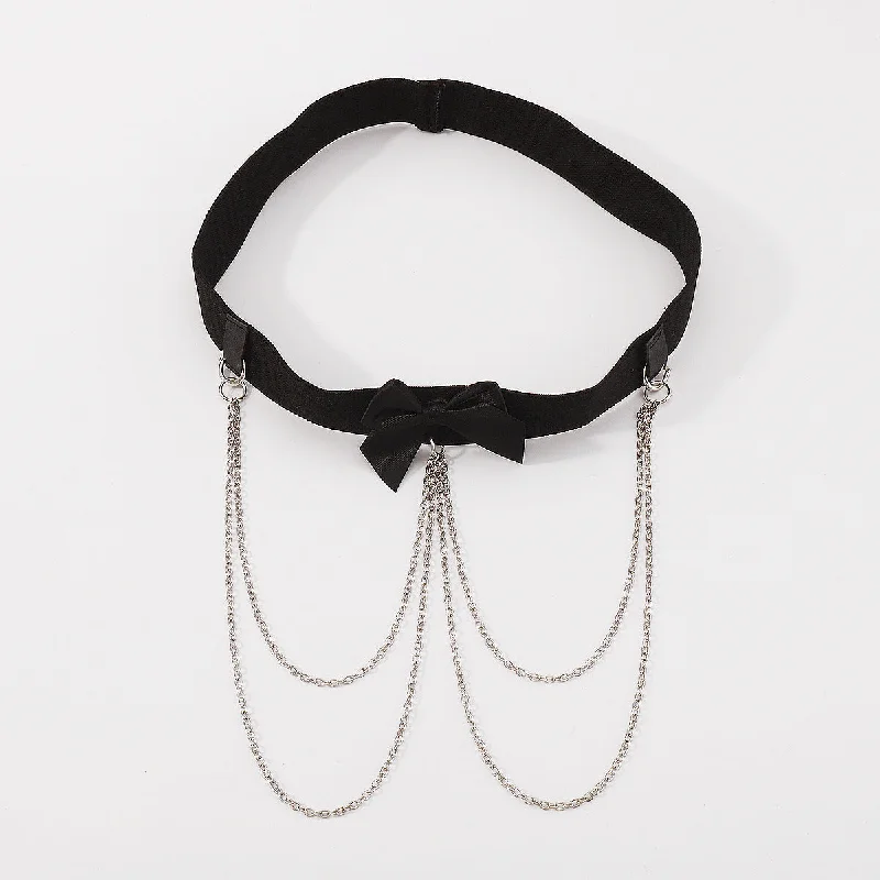 Noir Butterfly Tassel Leg Chain