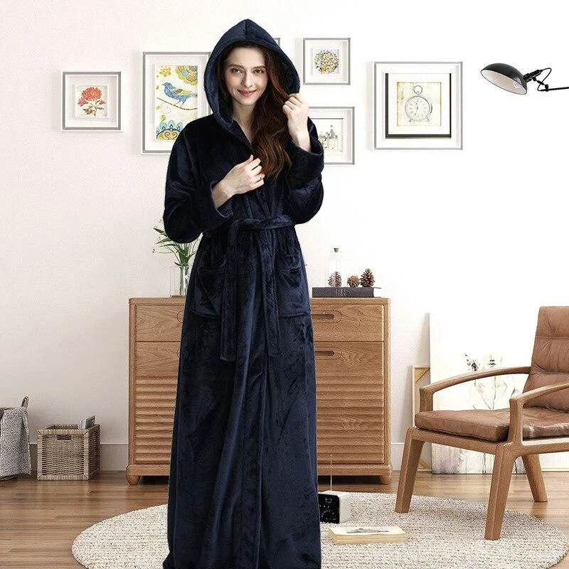 Womens Robe sets that are comfortable -Robe de Chambre Femme<br> Polaire avec Capuche