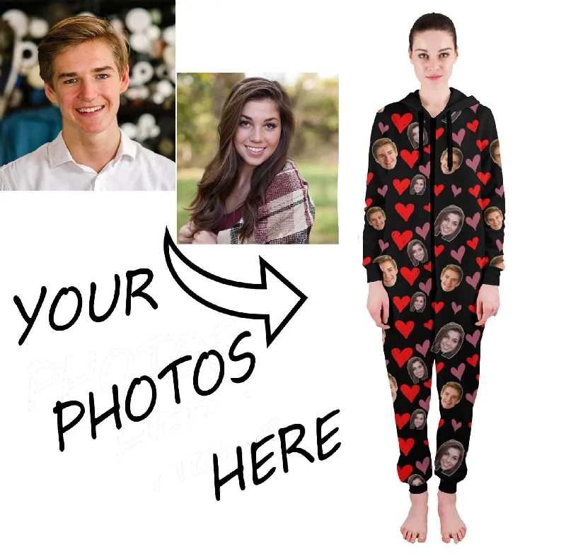 Women's pajama sets with expert advice stylish -Custom Adult Onesie Pajamas | Personalized Special Love Hearts / Lips Jumpsuit Pajamas Women's pajama sets with expert advice stylish -Custom Adult Onesie Pajamas | Personalized Special Love Hearts / Lips Jumpsuit Pajamas