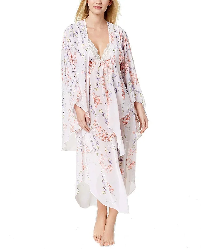 Womens robes with positive reviews customer favorite-Linea Donatella Women's Deandra Floral Print Chiffon Cocoon Kimono Robe Womens robes with positive reviews customer favorite-Linea Donatella Women's Deandra Floral Print Chiffon Cocoon Kimono Robe