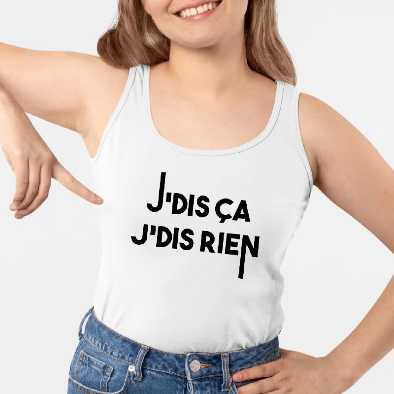 Plus size camisoles with support -Débardeur Femme Je dis ça je dis rien