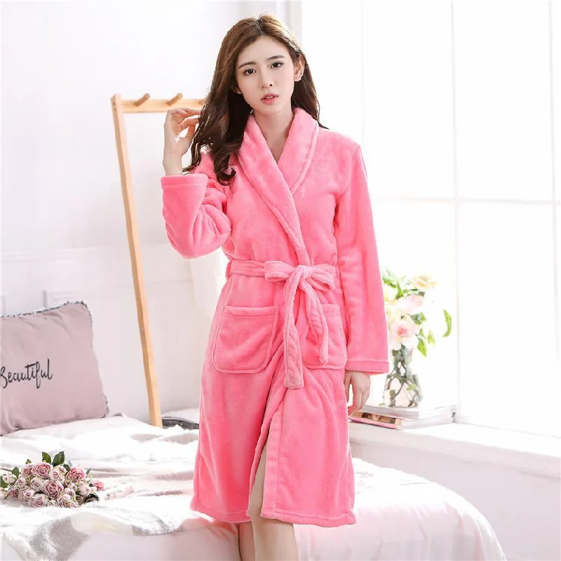 Womens Robes chenille and microchenille -Peignoir Femme<br> Rose