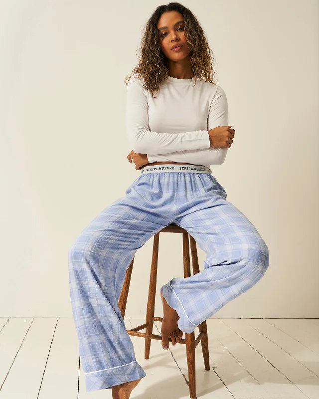 Can you wear womens Pajama Sets to formal events? -Soft Brushed Woven Pajama Bottoms - Blue Check Can you wear womens Pajama Sets to formal events? -Soft Brushed Woven Pajama Bottoms - Blue Check