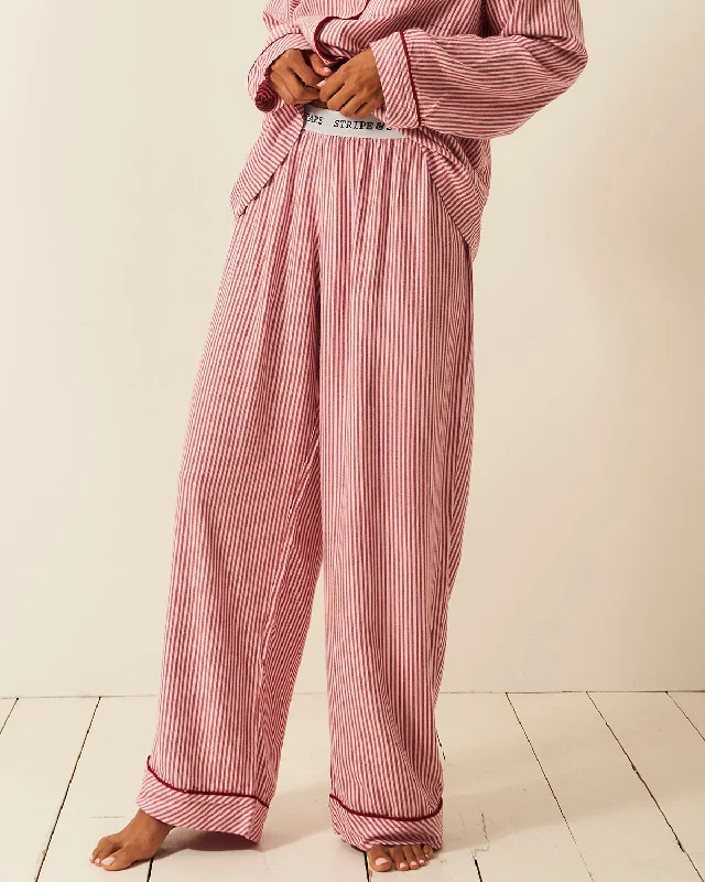 Are Womens Pajama Sets for every body type? -Soft Brushed Woven Pajama Bottoms - Red Stripe Are Womens Pajama Sets for every body type? -Soft Brushed Woven Pajama Bottoms - Red Stripe