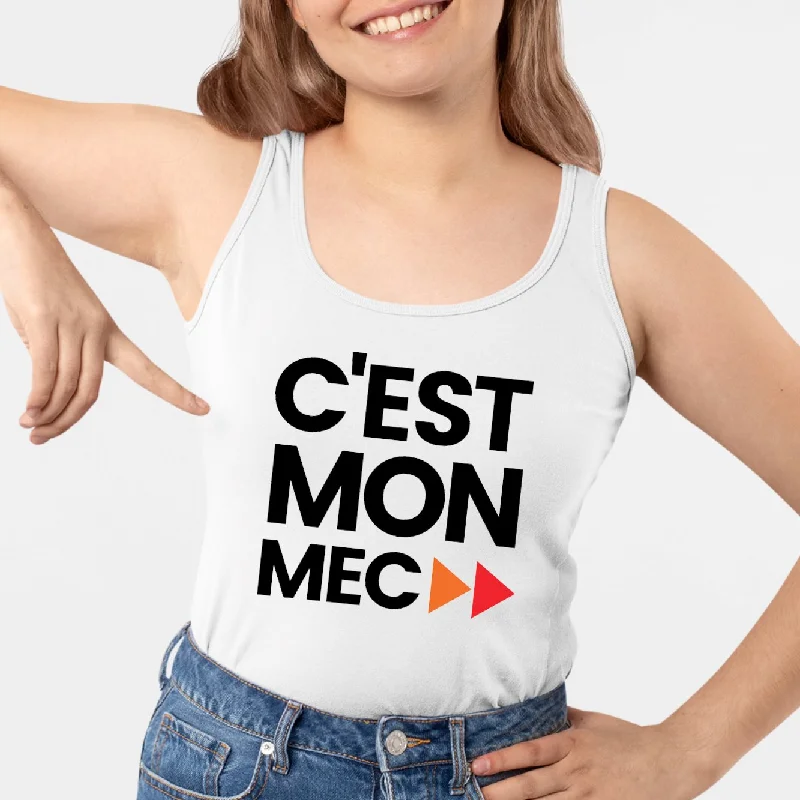Racerback tanks for women athletic -Débardeur Femme C'est mon mec