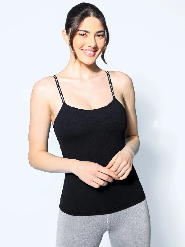 Breathable tanks for hot weather -PRACTICE LOGO TANK 2.0, BLACK