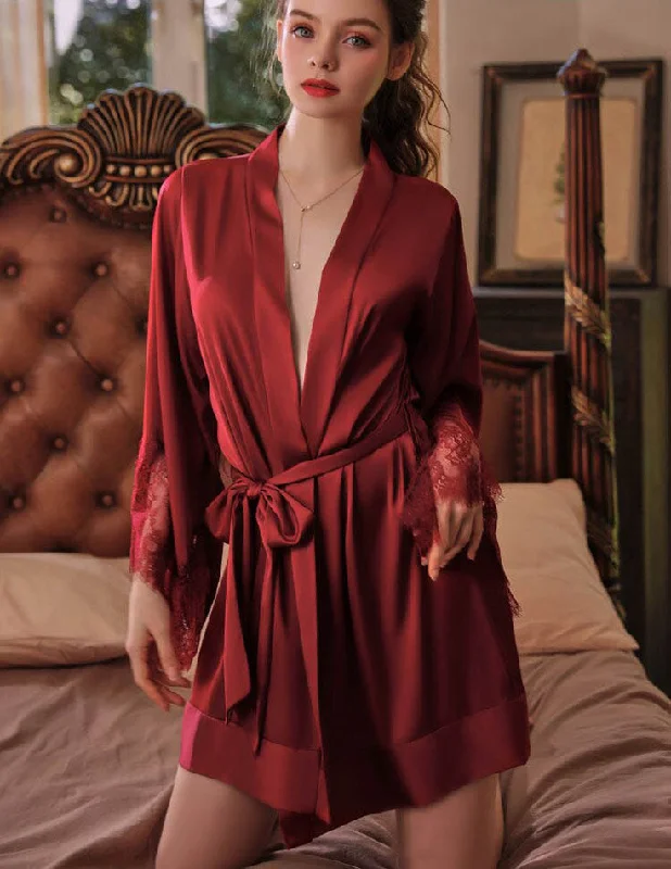 Womens nightwear for small breasts flattering stylish -Ariel Sleeping Robe