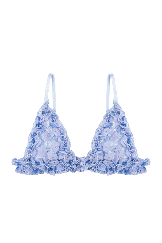 what color is a garter belt?"PIVOINE Ruffled Triangle Bra