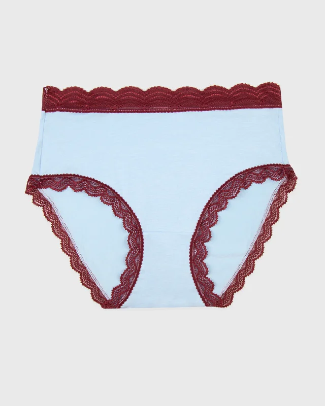 High Rise Brief - Aruba Blue and Rouge