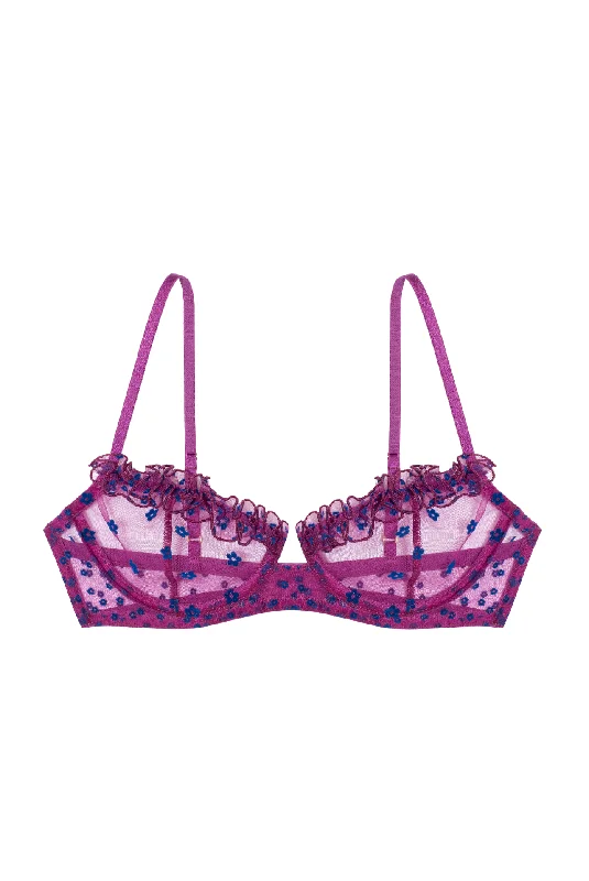 Plus size lingerie sets for curvy bodies -PETUNIA Underwire Bra with Frills