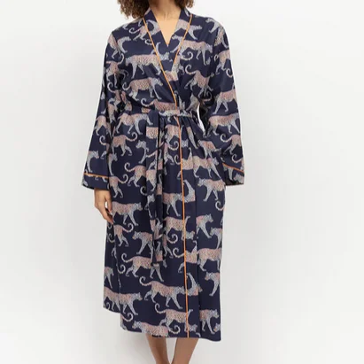 Womens robes sensitive skin hypoallergenic gentle-Taylor Robe C-0367 Leopard