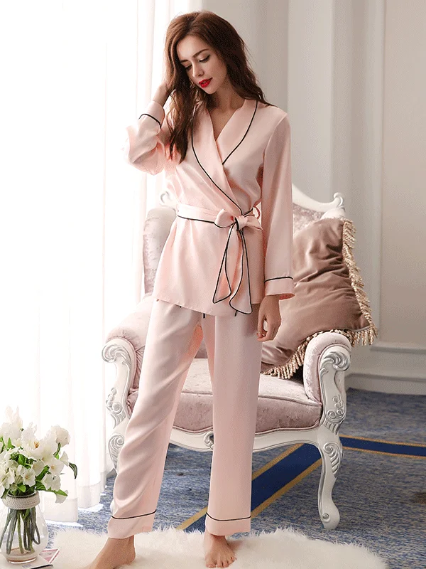 Womens Robe sets for all seasons -Elegant Silk kimono Pajamas For Women