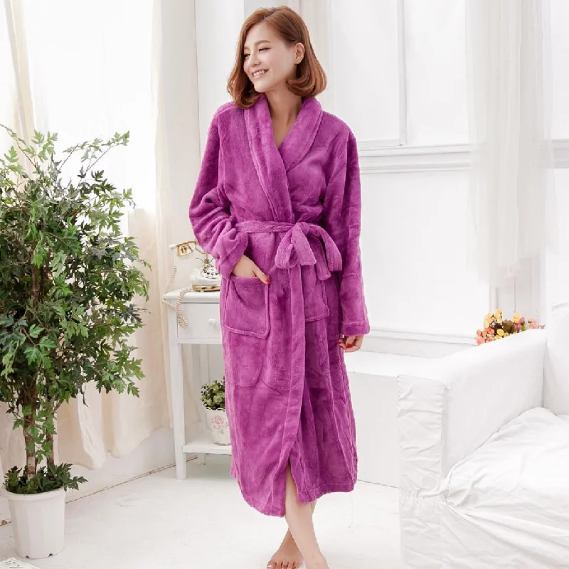 Womens Robe sets with floral patterns -Peignoir Femme<br> Mauve