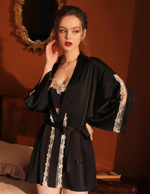 Womens nightwear that enhances cleavage flattering confidence-Cindy Tender Robe