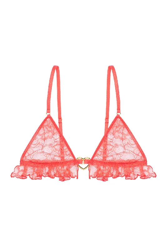 Where to buy ethical and affordable sets -CORAIL Triangle Bra with Frills and Heart