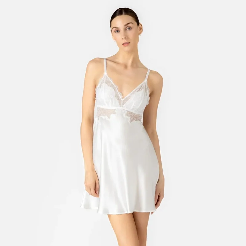 Camisoles for teens -NK iMode Pamela Dreamy Bust-Support Silk Chemise