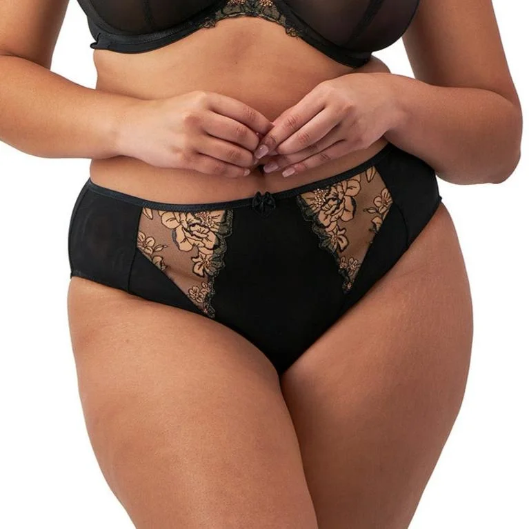 Teagan High Leg Brief EL302653 Black Almond