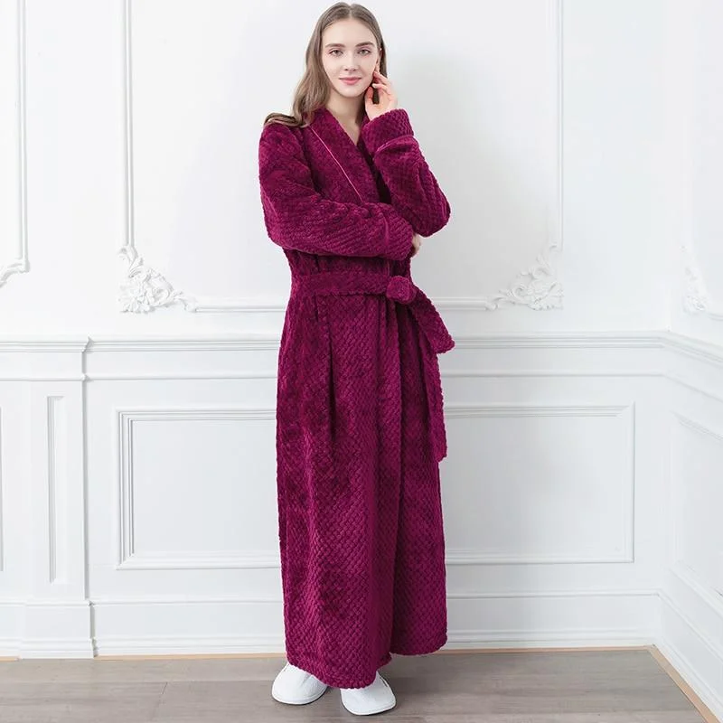 Womens robes cooling for hot weather breathable-Robe de Chambre Femme<br> Longue