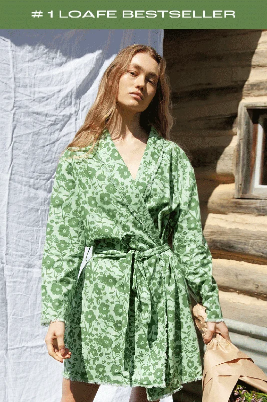 Womens Robe sets that are organic -Signature Robe - Moss