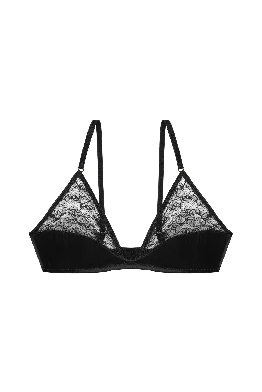 Lingerie for pear body shape accentuate hips -MARSEILLE Soft Bra with Satin
