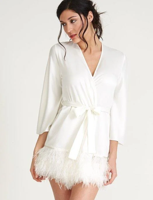 Womens Robe sets with long sleeves -Rya Collection Swan Cover Up