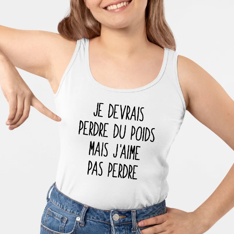 Tummy control camisoles for smoothing -Débardeur Femme Je devrais perdre du poids mais j'aime pas perdre