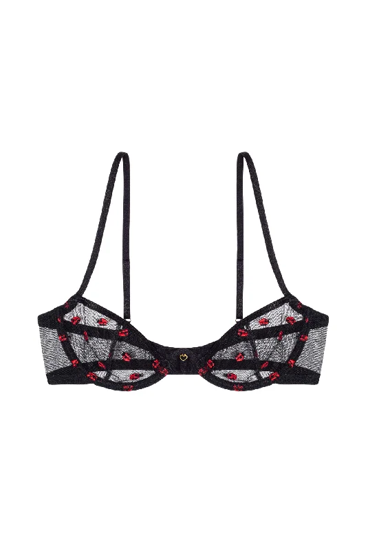 Sheer lingerie sets for boudoir photography -COCCINELLE Underwire Bra