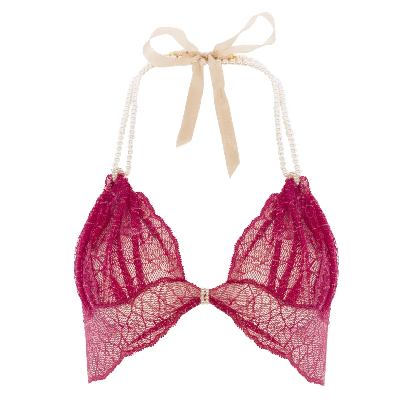 Vintage inspired lingerie sets retro -Bracli Sydney Bra rot