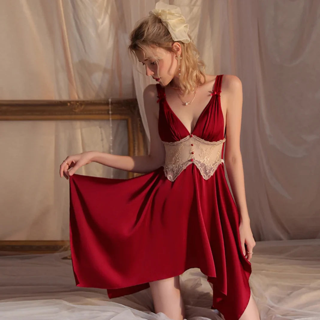 Womens vintage inspired sexy nightwear retro glam-AMELIA LONG NIGHTDRESS