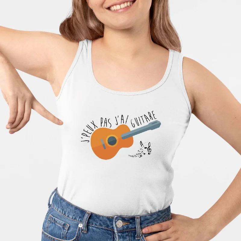 Camisoles with organic cotton -Débardeur Femme J'peux pas j'ai guitare