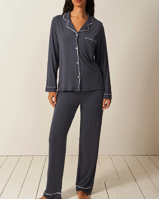 Women's pajama sets with perfect designs stylish -Long Pajama Set - Graphite
