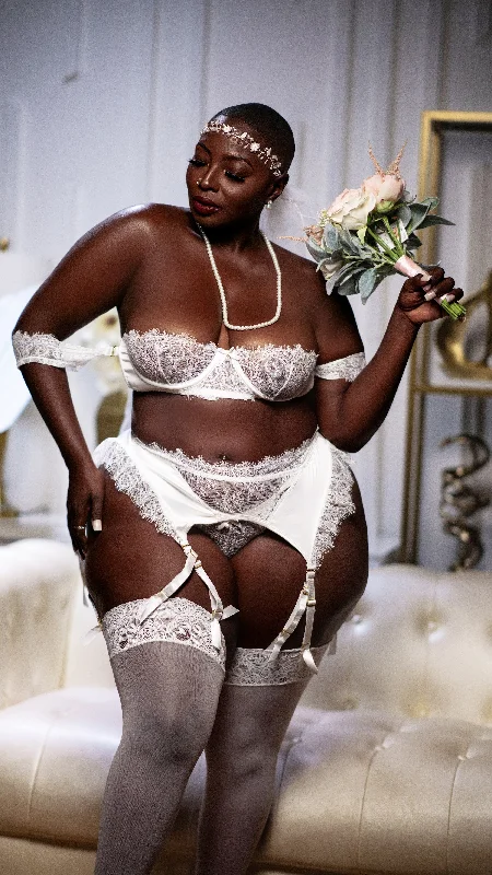 Garter belt sexy lingerie set -Draped in Lace