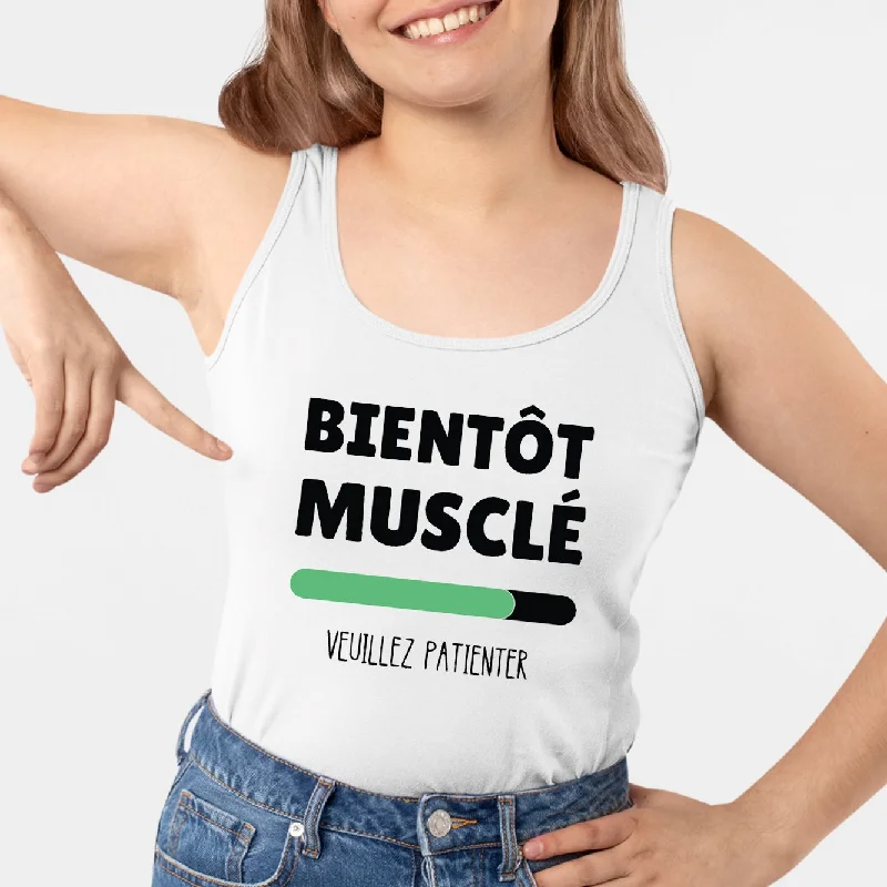 Moisture wicking tanks for exercise -Débardeur Femme Bientôt musclé
