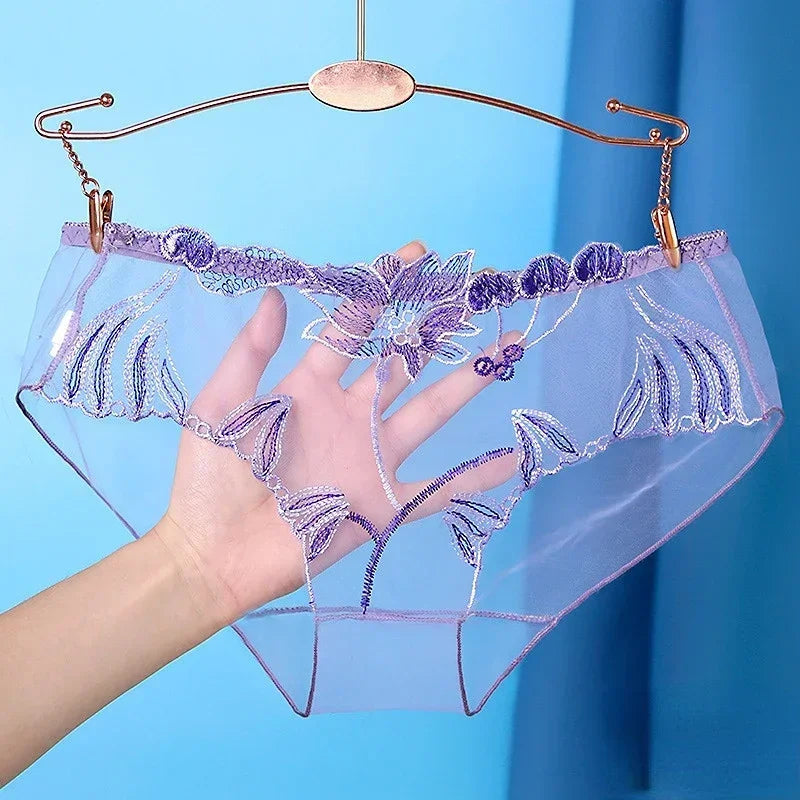 Plus size lingerie sets for curvy bodies -Transparent Sexy Women's Panties Hot Lingerie Large Sizes