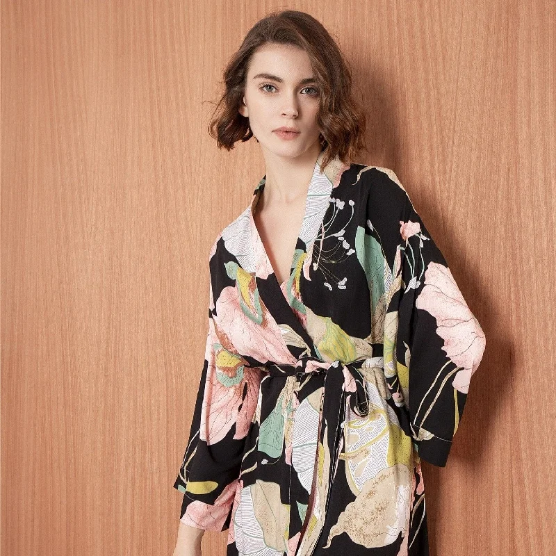 Womens short robes casual wear everyday-Nuisette Femme<br> Douceur