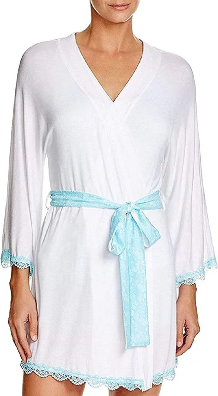 Womens robes that enhance curves flattering-Honeydew Women's All American Bride Lace Trim Wrap Robe Womens robes that enhance curves flattering-Honeydew Women's All American Bride Lace Trim Wrap Robe