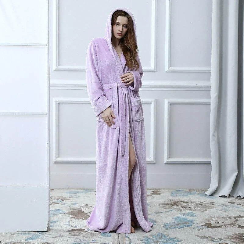 Womens Robe sets for tall women-Robe de Chambre Femme<br> Violet