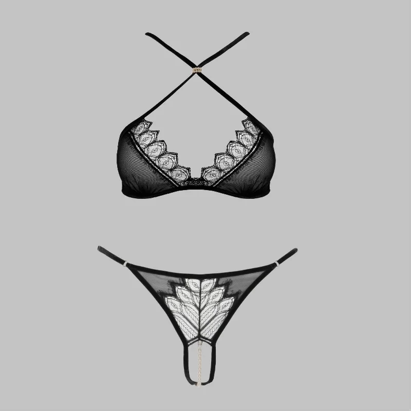 Plus size black lingerie sets confident nights -Set Bracli Kyoto Bra & G-String