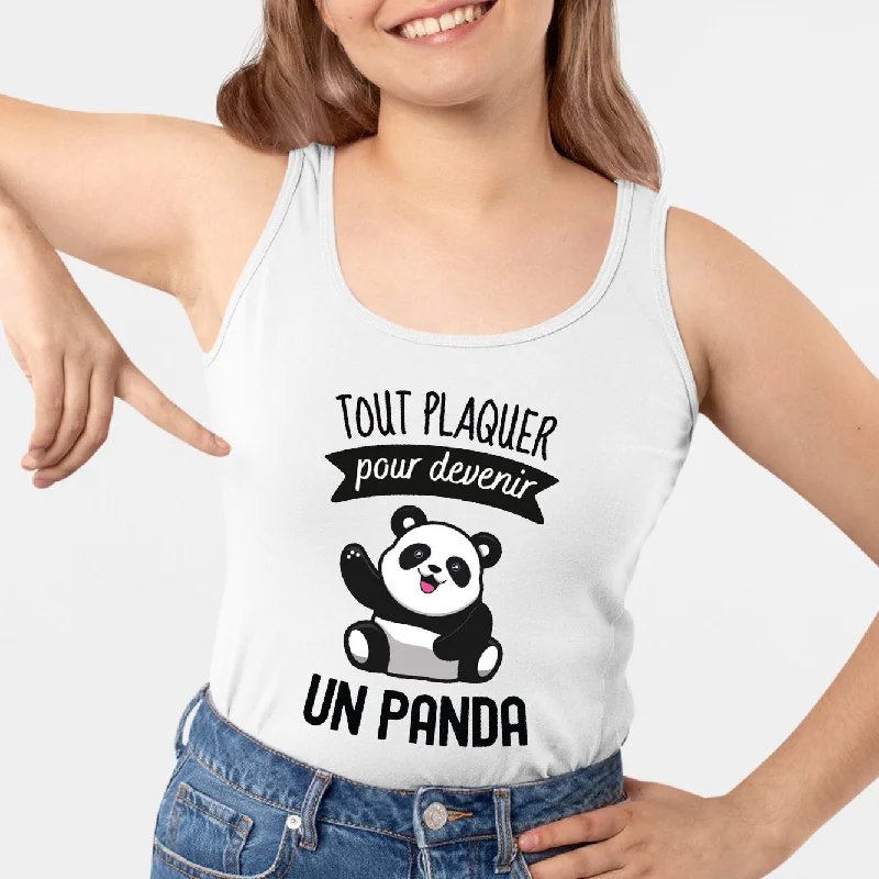 Breathable tanks for hot weather -Débardeur Femme Tout plaquer pour devenir un panda