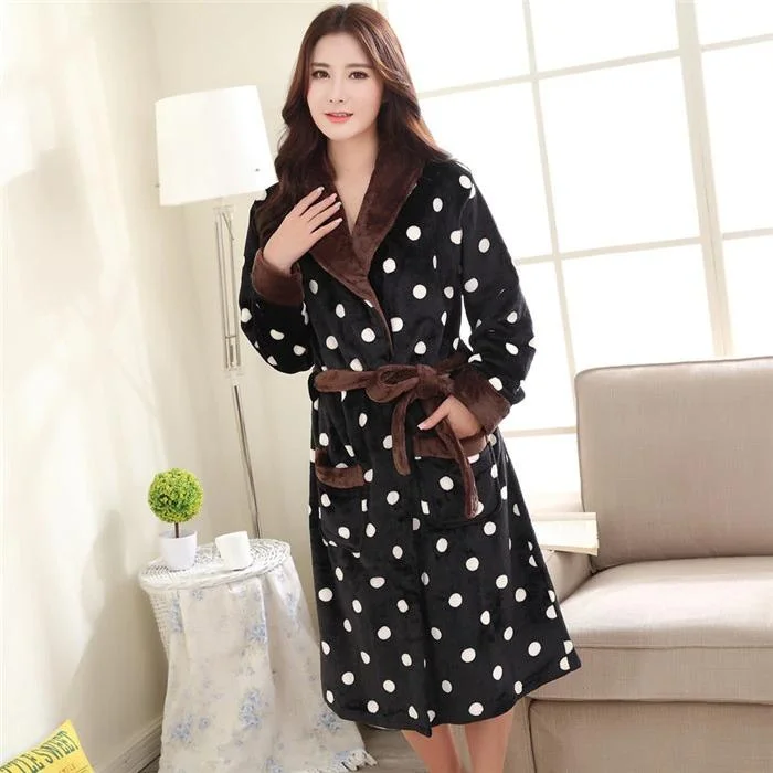 Womens robes cozy for cold weather warm-Peignoir Femme<br> Insolite